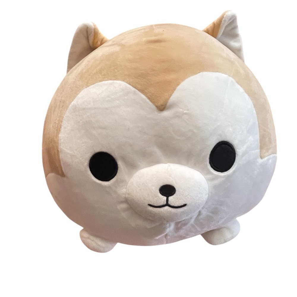 Takashoji Japan Round Mochi Squishy 12" Dog Colored Plush Round
